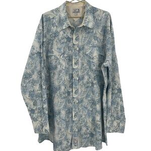 Panhandle slim blue white button down shirt XXL